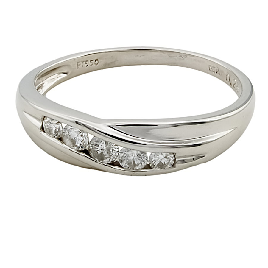 Platinum Diamond Half Eternity Ring size M